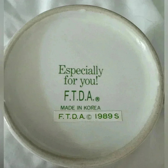 Vintage 1989 FTDA Tulip Flower Coffee Cup Mug Cottagecore MCM Shabby Chic - Picture 3 of 10